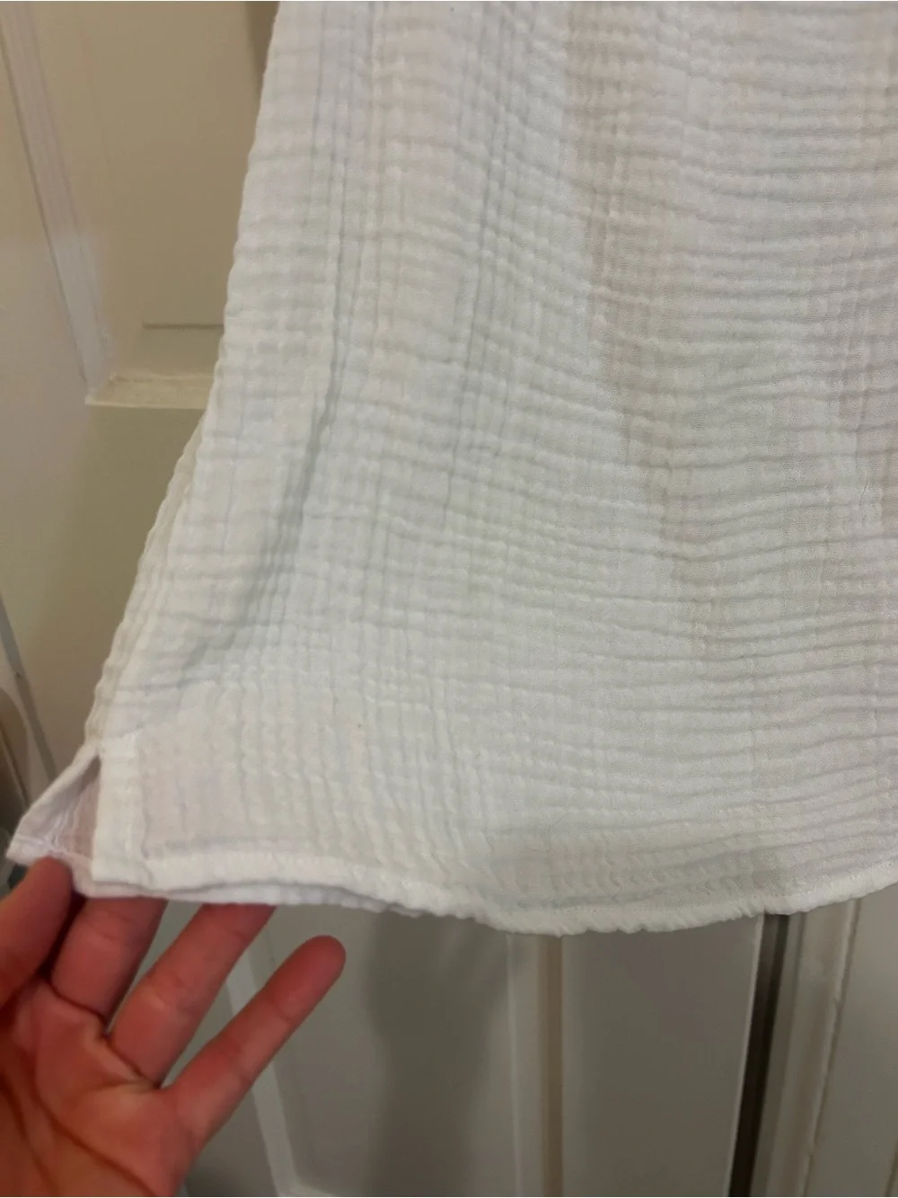 J. Crew White Cotton Gauze Top